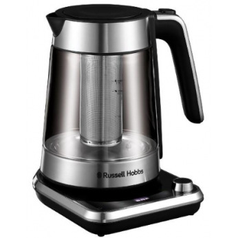 Электрочайник Russell Hobbs Attentiv Kettle, 1.7л, Strix, стекло, база с отсеком для шнура, серый (26200-70)