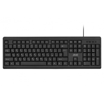 Клавіатура мембранна 2E KS108 104key, USB-A, EN/UK, чорний (2E-KS108UB_UA)