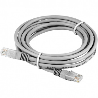 Патч-корд 2E Cat 5e,UTP,RJ45, 26AWG ,7/0.16 Cu, 3.00 m, PVC,Grey (2E-PC5ECOP-300GRY)