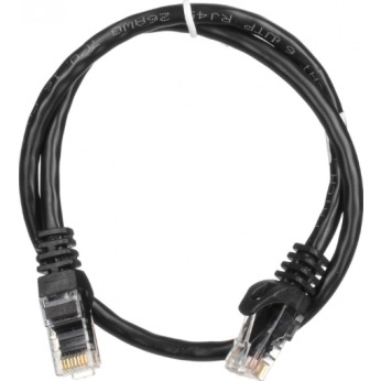 Патч-корд 2E Cat 6,UTP,RJ45, 26AWG ,7/0.16 Cu, 0.50 m, PVC,Black (2E-PC6COP-050BK)