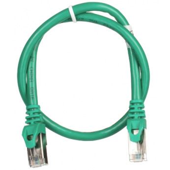 Патч-корд 2E Cat 6,S-FTP экран оплётка фольга,RJ45, 4Х2 27AWG ,7/0.14 Cu, 0.50 m,PVC, Green (2E-PC6SFTPCOP-050GRN)