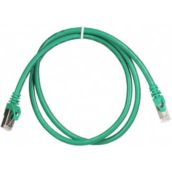 Патч-корд 2E Cat 6,S-FTP экран оплётка фольга,RJ45, 4Х2 27AWG ,7/0.14 Cu, 1.00 m,PVC, Green (2E-PC6SFTPCOP-100GRN)