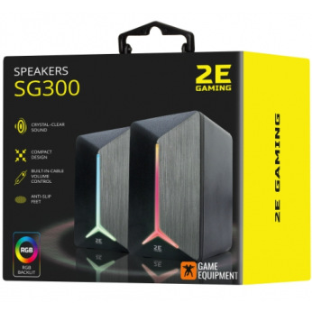 Акустична система 2E Gaming Speakers SG300 RGB Black (2E-SG300B) (2E-SG300B)