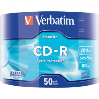 Диск Verbatim CD-R 700 MB/80 min 52x Cake Box 50шт (43787) Wrap