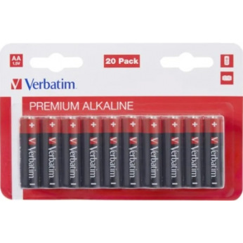 Батарейка Verbatim Alkaline AA/LR06 BL 20шт (49877)