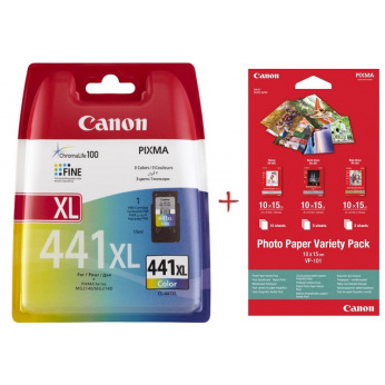 Картридж для Canon PIXMA MX434 CANON 441XL+PhotoPaper  Color 5220B001-VP101