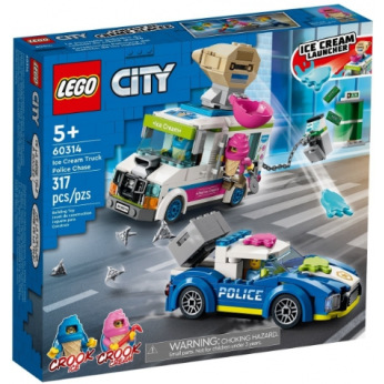 Конструктор LEGO City Погоня полиции за грузовиком с мороженым 60314 (60314)