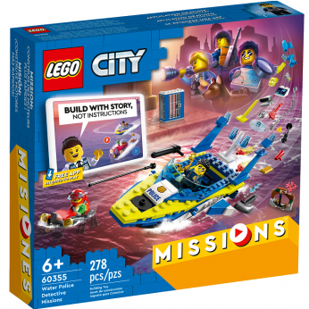 Конструктор LEGO City Missions Детективные миссии водной полиции (60355)