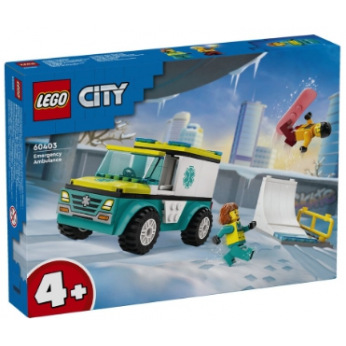 Конструктор LEGO City EMERGENCY AMBULANCE AND SNOWBOARDER(не фіналізована назва) (60403)
