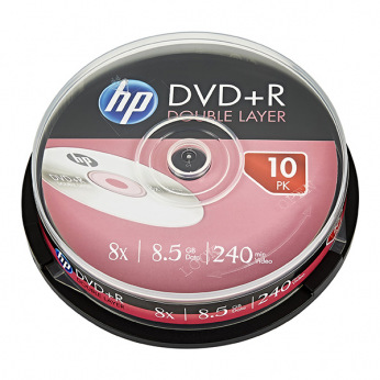 Диски DVD+R HP (69309 /DRE00060-3) 8.5GB 8x DL, шпиндель, 10 шт (69309 /DRE00060-3)