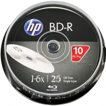 Диски BD-R HP (69321 /BRE00071-3) 25GB 6x, шпиндель, 10 шт (69321 /BRE00071-3)