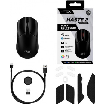 Мишь HyperX Pulsefire Haste 2 WL, Black (6N0A9AA)