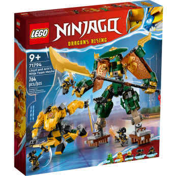 Конструктор LEGO Ninjago Командні роботи ніндзя Ллойда та Арін (71794)