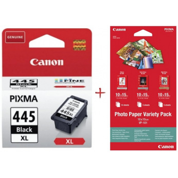 Картридж для Canon PIXMA MG3040 CANON 445XL+PhotoPaper  Black 8282B001-VP101