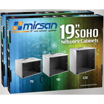 Шкаф MIRSAN SOHO 19" 9U 535x400, RAL 7035 (MR.SOH09U40DE.02)