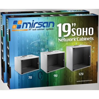 Шкаф MIRSAN SOHO 19" 12U 535x400, RAL 7035 (MR.SOH12U40DE.02)