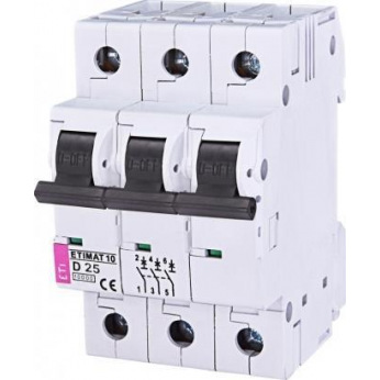 Автоматичний вимикач ETIMAT 10  3p D 25А (10 kA) (2155718)