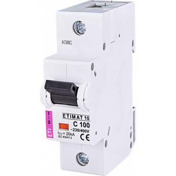 Автоматичний вимикач ETI, ETIMAT 10 1p C 100А (20 kA) (2131732)