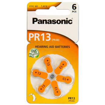 Батарейка Panasonic PR-13 BLI 6 (PR-13/6LB)