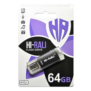 Флеш-накопитель USB 64GB Hi-Rali Rocket Series Black (HI-64GBVCBK) (HI-64GBVCBK)