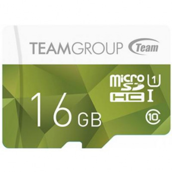 Карта пам`ятi MicroSDHC  16GB UHS-I Team Color Green (TCUSDH16GUHS02) (TCUSDH16GUHS02)