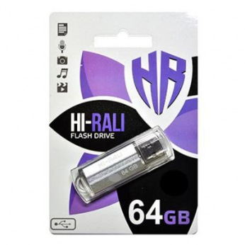 Флеш-накопитель USB 64GB Hi-Rali Corsair Series Silver (HI-64GBCORSL) (HI-64GBCORSL)