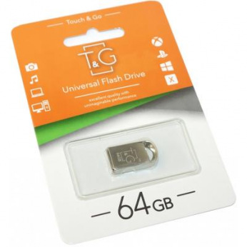 Флеш-накопитель USB 64GB T&G 107 Metal Series Silver (TG107-64G) (TG107-64G)