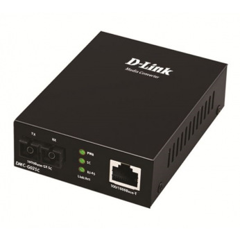 Медiаконвертер D-Link DMC-G02SC 1xGE, 1x1000BaseSX, MM Fiber (550м, SC) (DMC-G02SC)