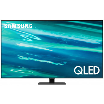 Телевiзор 65" QLED 4K Samsung QE65Q80AAUXUA Smart, Tizen, Gray (QE65Q80AAUXUA)