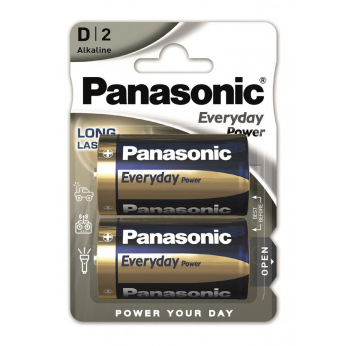 Батарейка Panasonic EVERYDAY POWER лужна D(LR20) блістер, 2 шт. (LR20REE/2B)