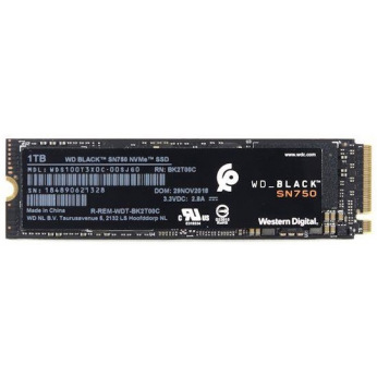Твердотільний накопичувач SSD M.2 WD Black SN750 1TB NVMe PCIe 3.0 4x 2280 TLC (WDS100T3X0C)