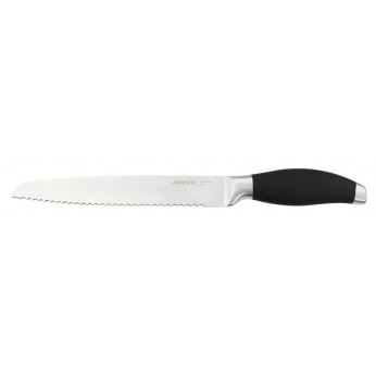 Кухонний ніж для хліба Ardesto Gemini, 33 см, довжина леза 20,3 см, чорний, нерж.сталь, пластик (AR2132SP)