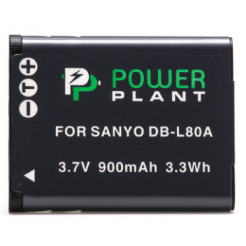 Аккумулятор PowerPlant Sanyo DB-L80, D-Li88 900mAh (DV00DV1289)