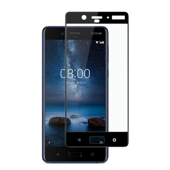 Защитное стекло Full screen PowerPlant для Nokia 8 Black (GL605224)