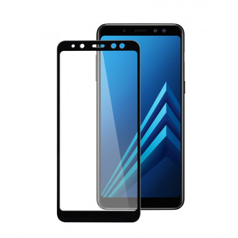 Защитное стекло Full screen PowerPlant для Samsung Galaxy A8 (2018), Black (GL605422)