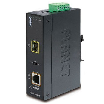 Промышленный медиаконвертер Planet IGTP-805AT (1000Base-SX / LX to 10/100/1000Base-T 802.3at PoE) (IGTP-805AT  )