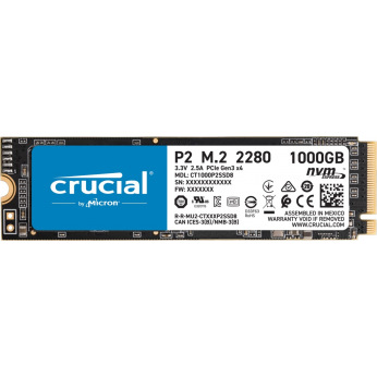 Твердотiльний накопичувач SSD M.2 Crucial 1TB NVMe PCIe 3.0 x4 P2 2280 (CT1000P2SSD8)