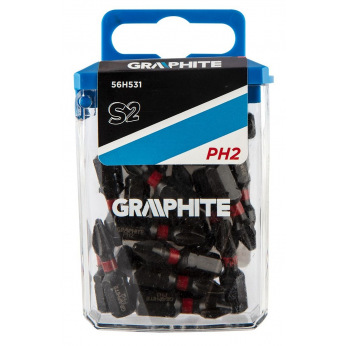 Бити  ударные GRAPHITE PH2 x 25 мм, 20 шт. (56H531)