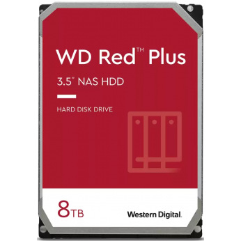 Жорсткий диск WD 3.5" SATA 3.0 8TB 7200 256MB Red Plus NAS (WD80EFBX)