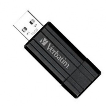 Флешка USB USB 2.0 Verbatim Store Go PinStripe 16GB Black (49063)