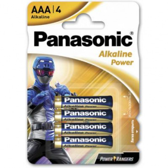 Батарейка Panasonic ALKALINE POWER щелочная AAA блистер  4 шт Power Rangers (LR03REB/4BPRPR)