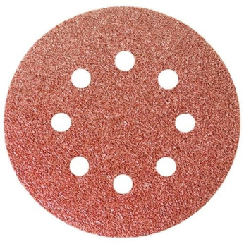 Круг абразивний на ворсовій підкладці під "липучку", перфорований, P 100, 125 мм, 5 шт,  MTX (MIRI738059)