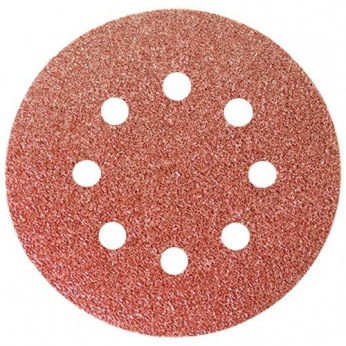 Круг абразивний на ворсовій підкладці під "липучку", перфорований, P 150, 125 мм, 5 шт,  MTX (MIRI738079)