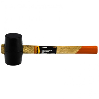 Киянка гумова 225 г, чорна гума, дерев’яна ручка,  SPARTA (MIRI111305)