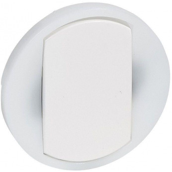 Лицевая панель выключателя с кольцевой подсветкой 1-клавишного белый Celiane Legrand (065004)