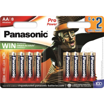 Батарейка Panasonic PRO POWER AA BLI 8 ALKALINE Cirque du Soleil (LR6XEG/8B2FCDS)