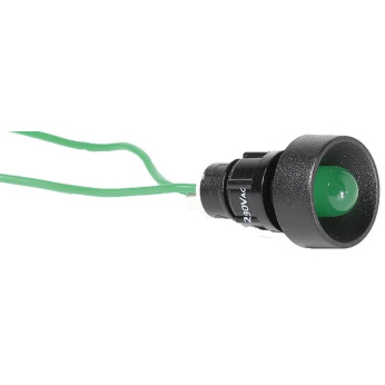 Лампа сигнальна LS LED 10 G 230 (10мм, 230V AC, зелена) (4770810)