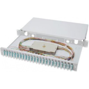 Оптическая панель DIGITUS 19’ 1U, 24xSC duplex, incl, Splice Cass, OM3 Color Pigtails, Adapter (DN-96322/3)