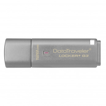 Накопичувач Kingston 128GB USB 3.0 DT Locker+ G3 Metal Silver Security (DTLPG3/128GB)