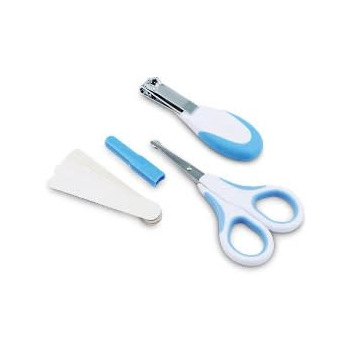 Набір по догляду за дитиною Nuvita 0м+ Синій Безпечні ножиці з аксесуарами (NV1138COOLBLUE)